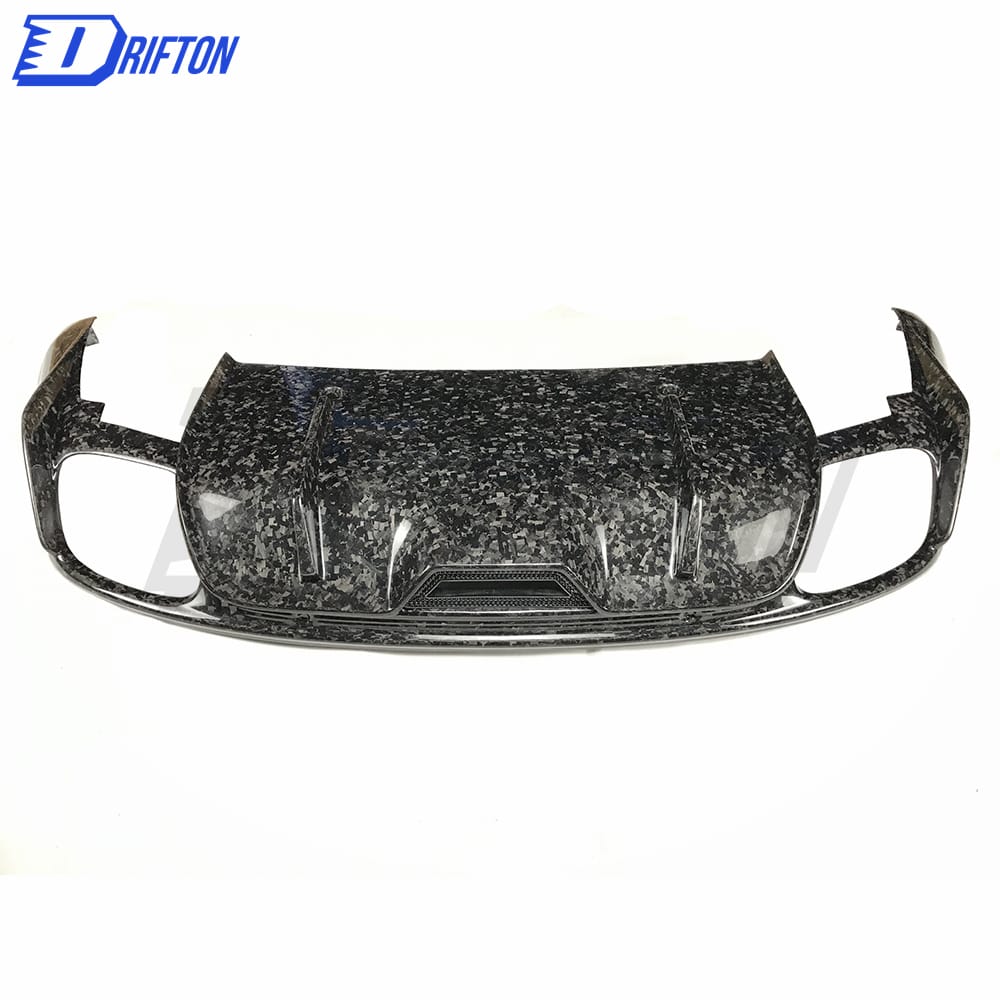 OKING Style Dry Carbon Fiber Rear Diffuser For Porsche Panamera 971 2017-2018