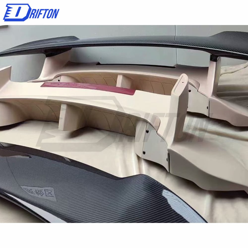 Sport Design Style Dry Carbon Fiber Rear Spoiler With Primer Base For Porsche 911 992 Carrera S 2019-2023