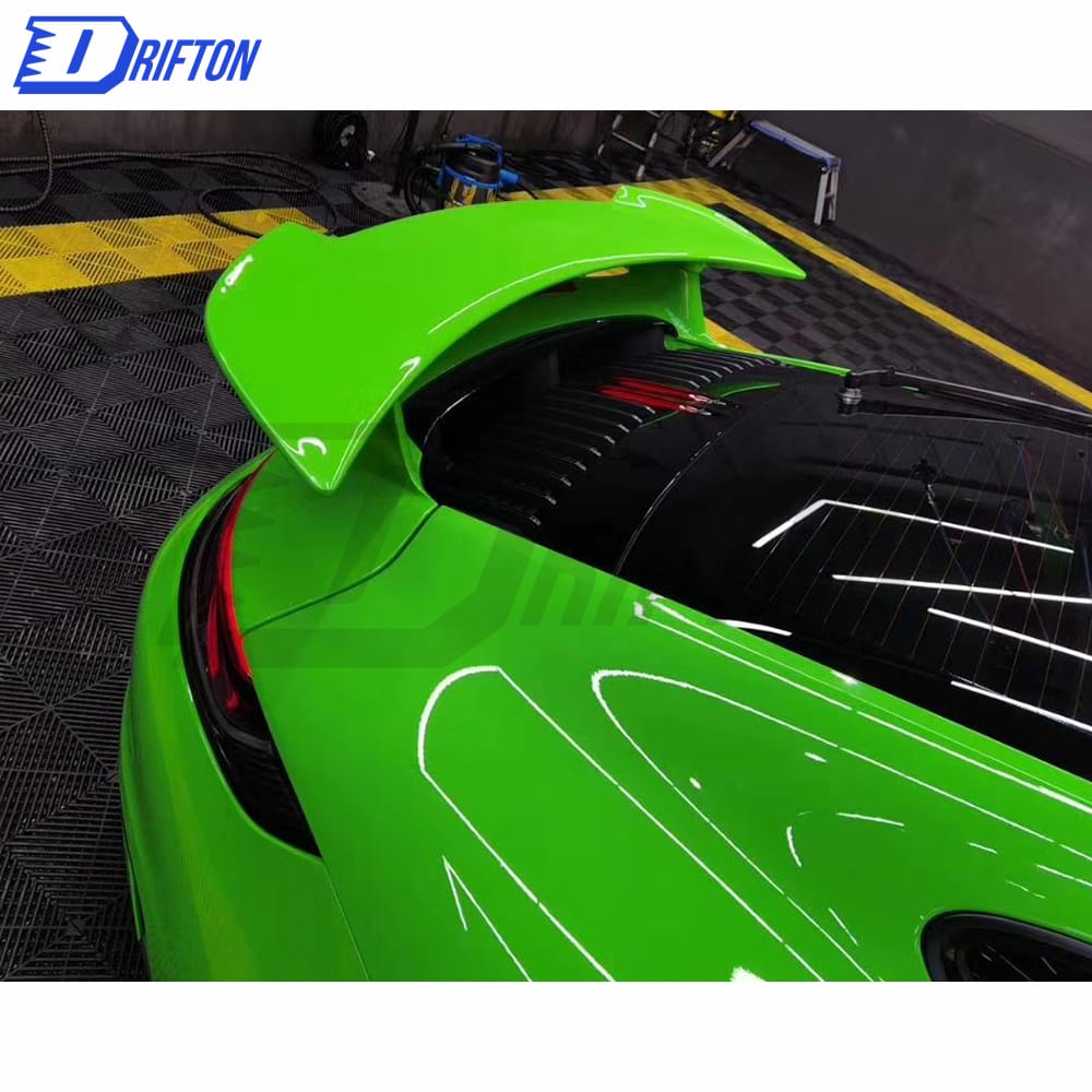 Sport Design Style Dry Carbon Fiber With Full Primer Rear Spoiler For Porsche 911 992 Carrera S 2019-2023