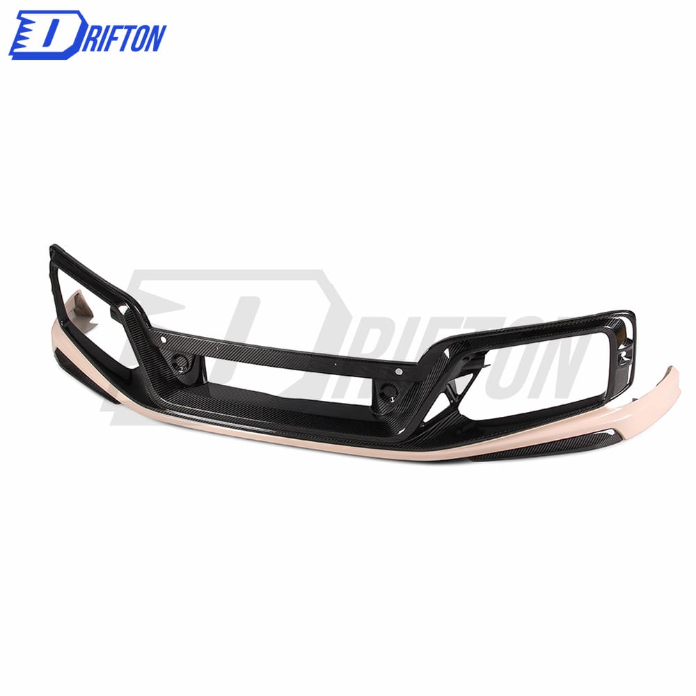 TechArt Style Primed Dry Carbon Fiber Front Bumper For Porsche 911 992 Turbo S Carrera 2019-2023