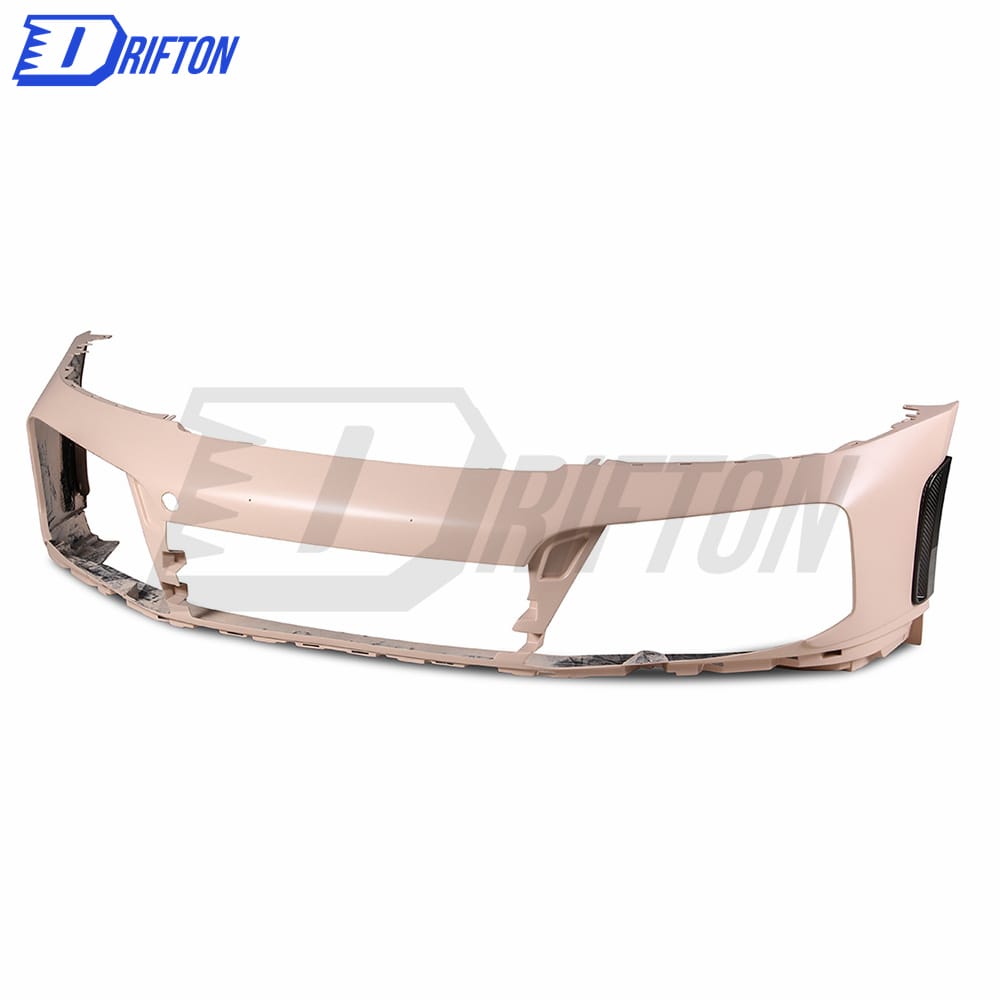 TechArt Style Primed Dry Carbon Fiber Front Bumper For Porsche 911 992 Turbo S Carrera 2019-2023
