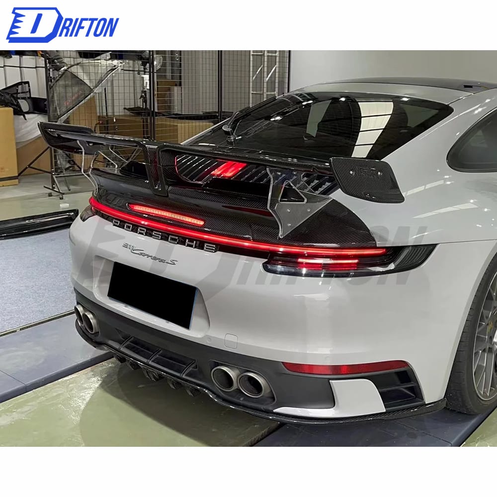 Techart Style Dry Carbon Fiber Rear Spoiler For Porsche 911 992 Carrera S 2019-2023