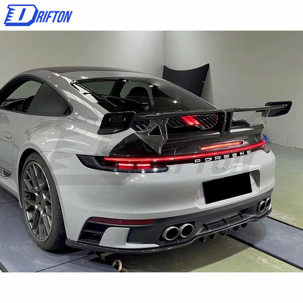 Techart Style Dry Carbon Fiber Rear Spoiler For Porsche 911 992 Carrera S 2019-2023