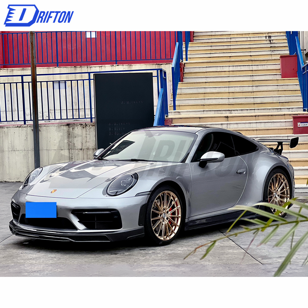 Techart Style Dry Carbon Fiber Side Skirt For Porsche 911 992 Carrera S 2019-2023