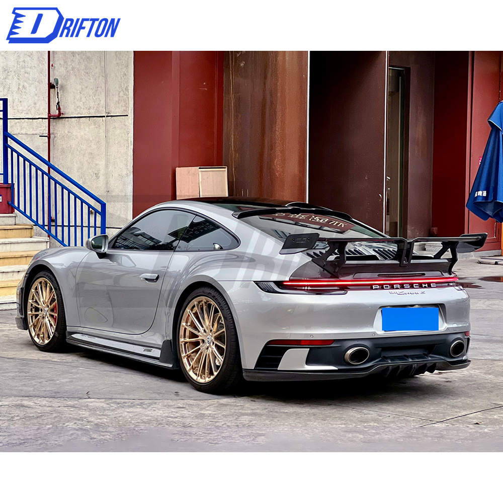 Techart Style Dry Carbon Fiber Side Skirt For Porsche 911 992 Carrera S 2019-2023