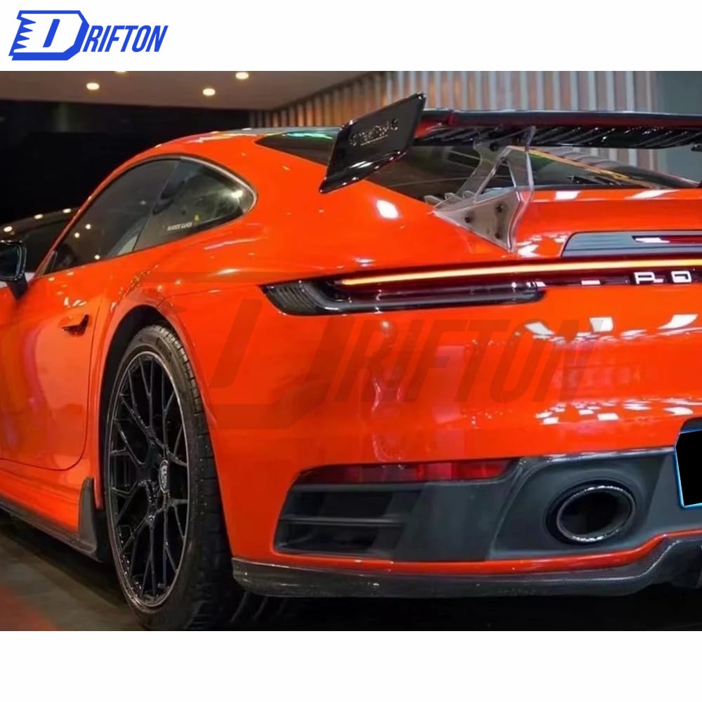 Techart Style Dry Carbon Fiber With Full Primer Rear Spoiler For Porsche 911 992 Carrera S 2019-2023