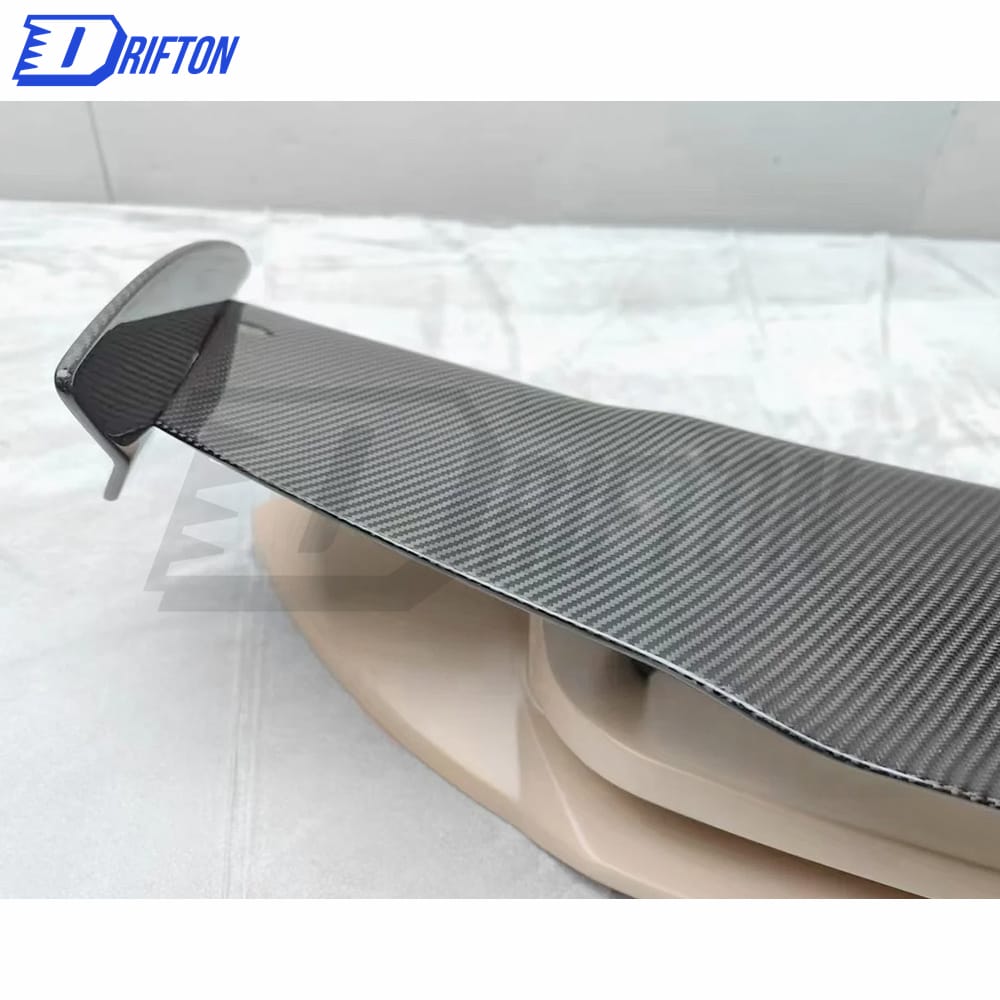 TopCar Style Dry Carbon Fiber Rear Spoiler With Primer Base With Engine Cover Set For Porsche 911 992 Carrera S 2019-2023