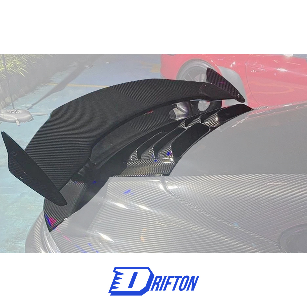 TopCar Style Full Dry Carbon Fiber Rear Spoiler For Porsche 911 992 Carrera S 2019-2023