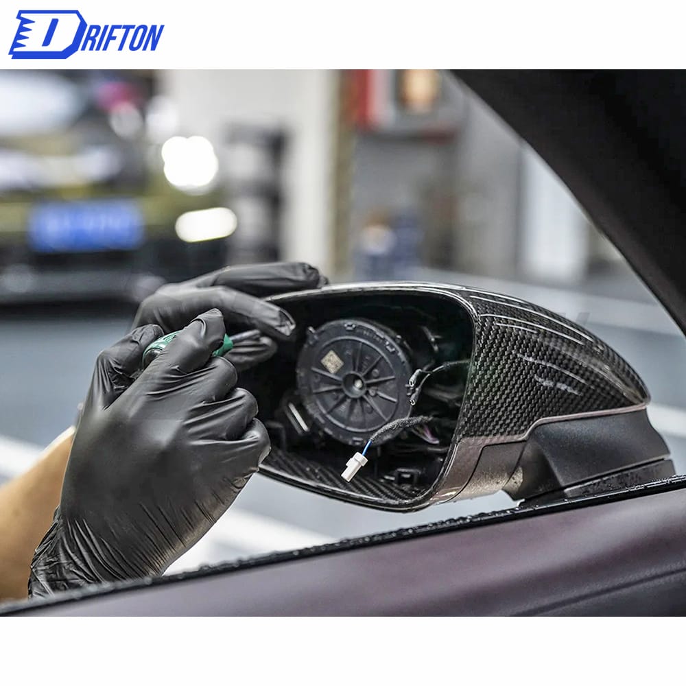 Dry Carbon Fiber Mirror Cover (Replacement) For Porsche Taycan 2019-2020