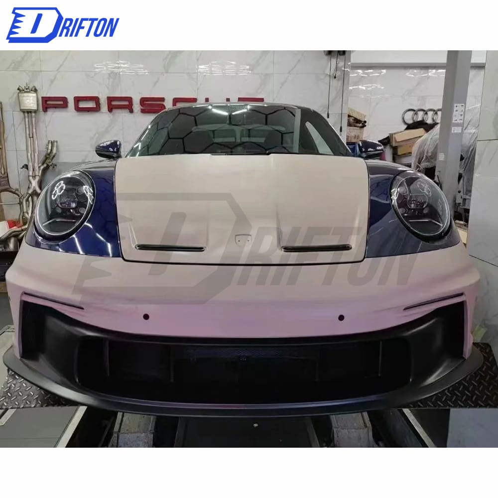 GT3 Style Dry Carbon Fiber With Portion Primer Body Kit For Porsche 911 992 Carrera S 2019-2023
