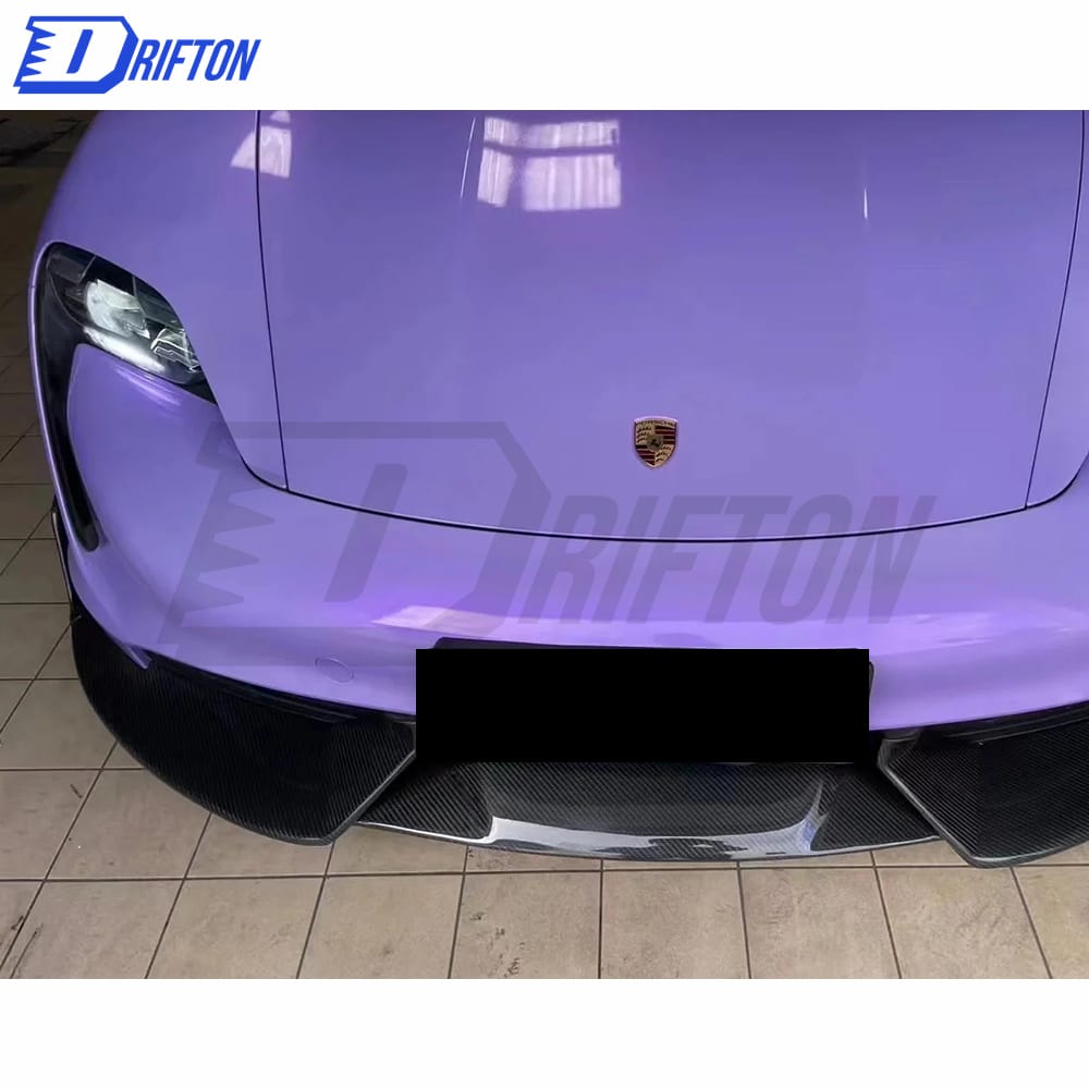 MSY Style Dry Carbon Fiber Front Lip For Porsche Taycan Turbo 2019-2020