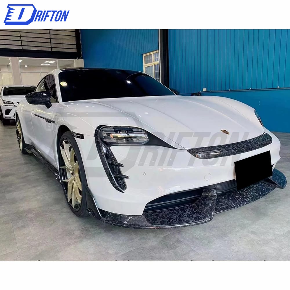 MSY Style Dry Carbon Fiber Front Lip For Porsche Taycan Turbo 2019-2020