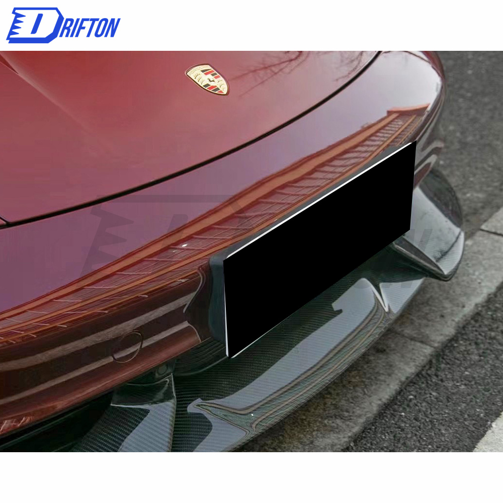 MSY Style Dry Carbon Fiber Front Lip For Porsche Taycan Turbo 2019-2020