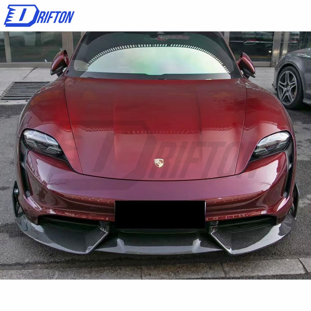 MSY Style Dry Carbon Fiber Front Lip For Porsche Taycan Turbo 2019-2020