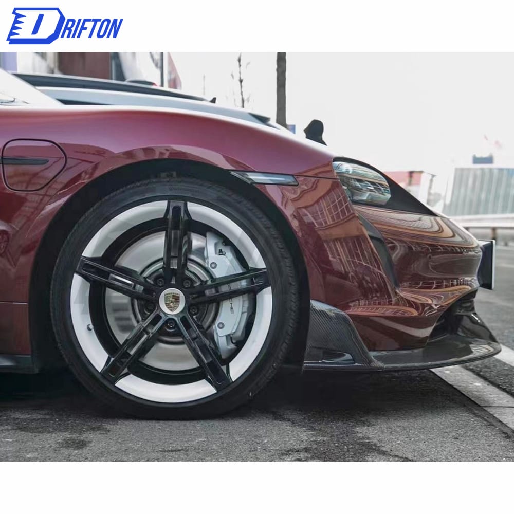 MSY Style Dry Carbon Fiber Front Lip For Porsche Taycan Turbo 2019-2020
