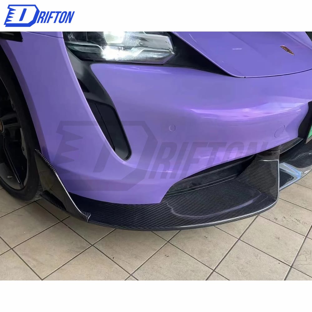 MSY Style Dry Carbon Fiber Front Lip For Porsche Taycan Turbo 2019-2020