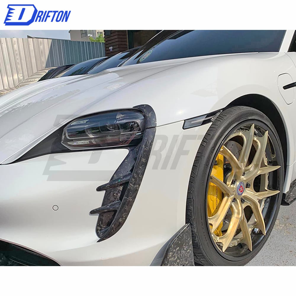 MSY Style Dry Carbon Fiber Front Side Vents For Porsche Taycan Turbo 2019-2020