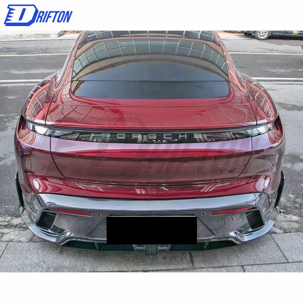 MSY Style Dry Carbon Fiber Rear Diffuser For Porsche Taycan Turbo 2019-2020