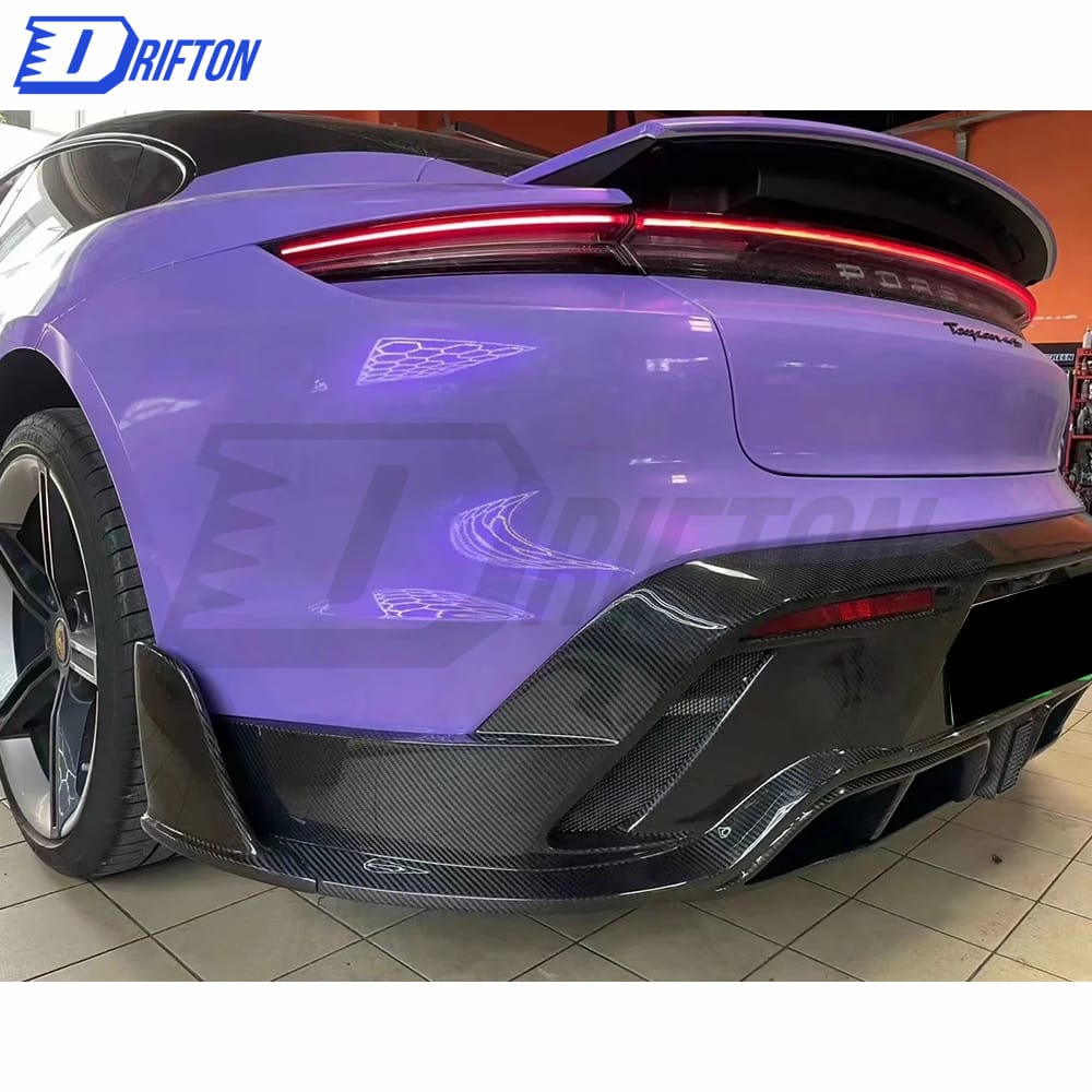 MSY Style Dry Carbon Fiber Rear Diffuser For Porsche Taycan Turbo 2019-2020