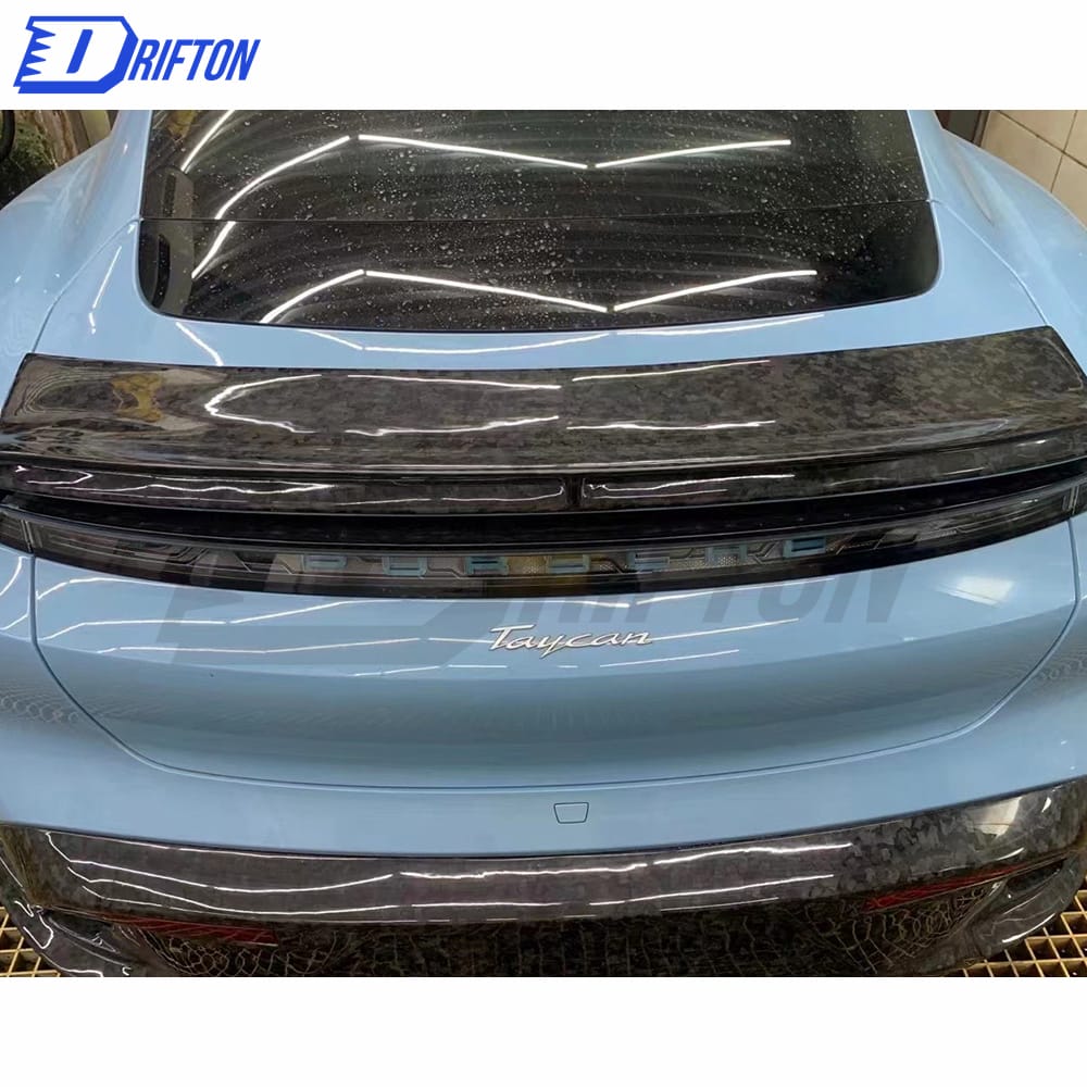 MSY Style Dry Carbon Fiber Rear Wing Spoiler For Porsche Taycan Turbo 2019-2020