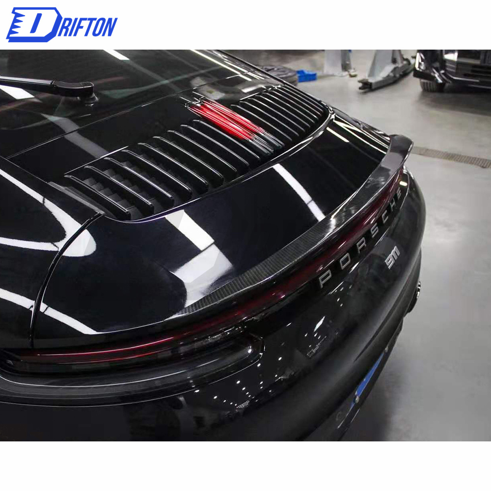 Paktechz Design Dry Carbon Fiber Rear Spoiler For Porsche 911 992 Carrera S 2019-2023