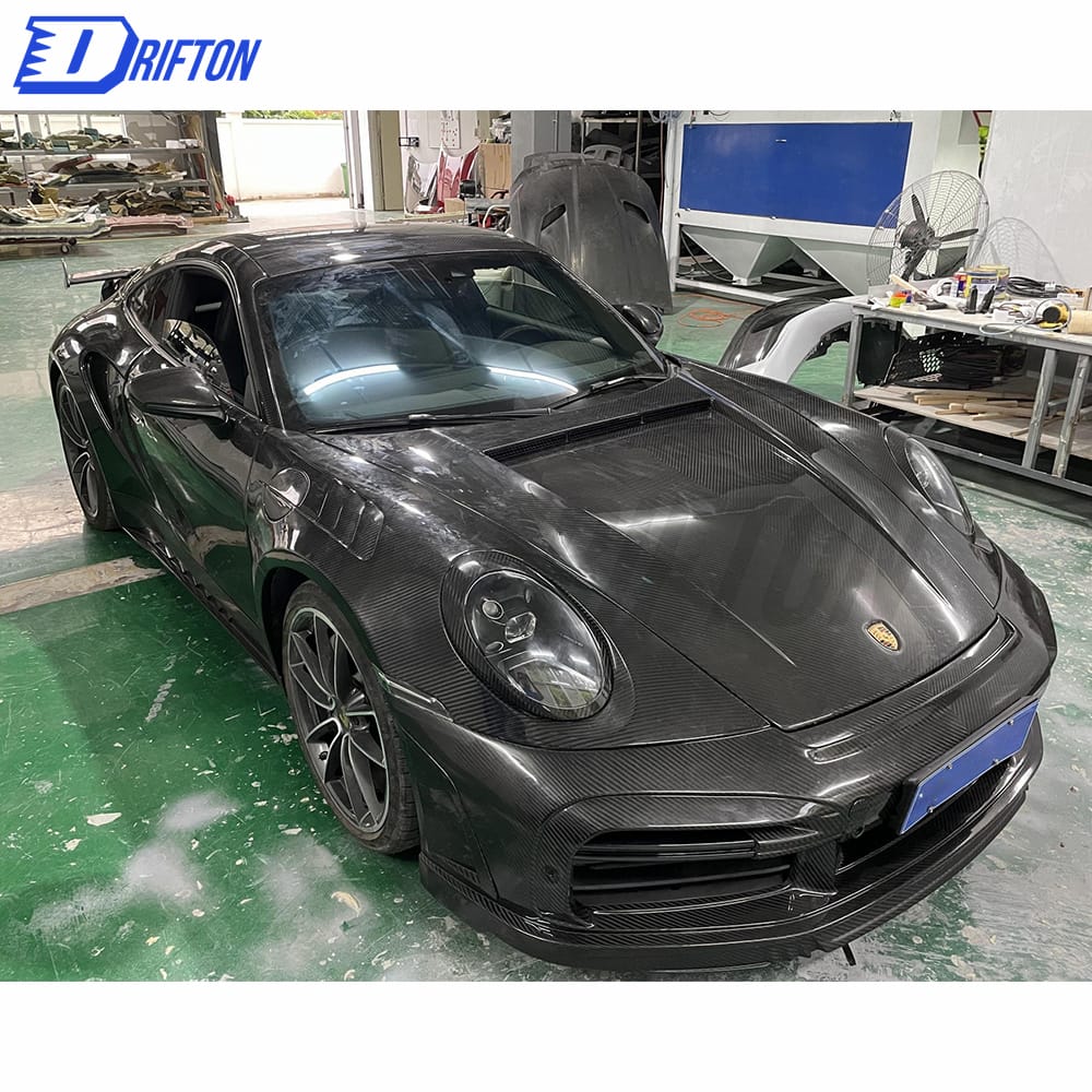 Topcar Stinger Style Dry Carbon Fiber Full Body Kit For Porsche 911 992 Carrera S 2019-2023