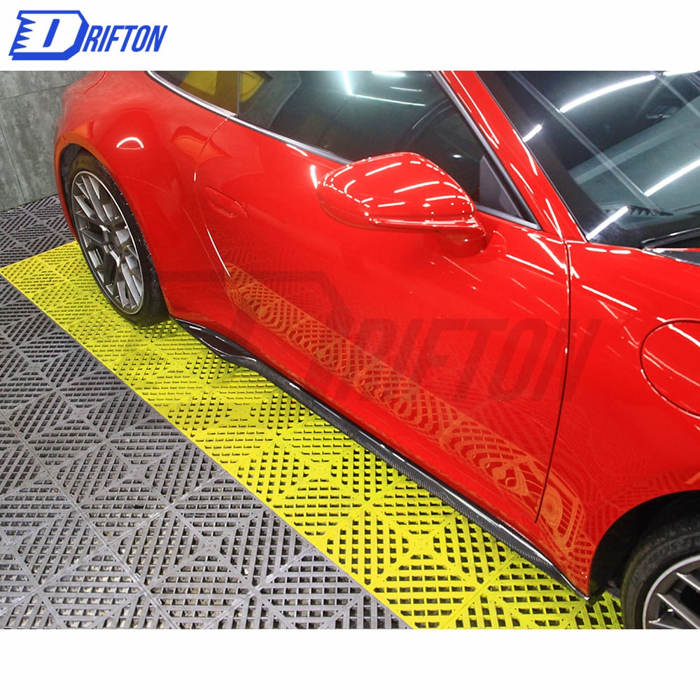 Turbo S Style Dry Carbon Fiber Side Skirt For Porsche 911 992 2019-2023