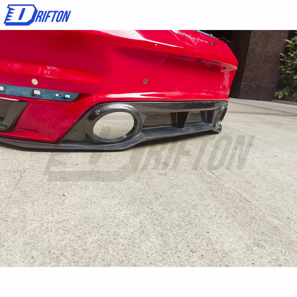 Turbo S Style Primed Dry Carbon Fiber Rear Bumper For Porsche 911 992 2019-2023