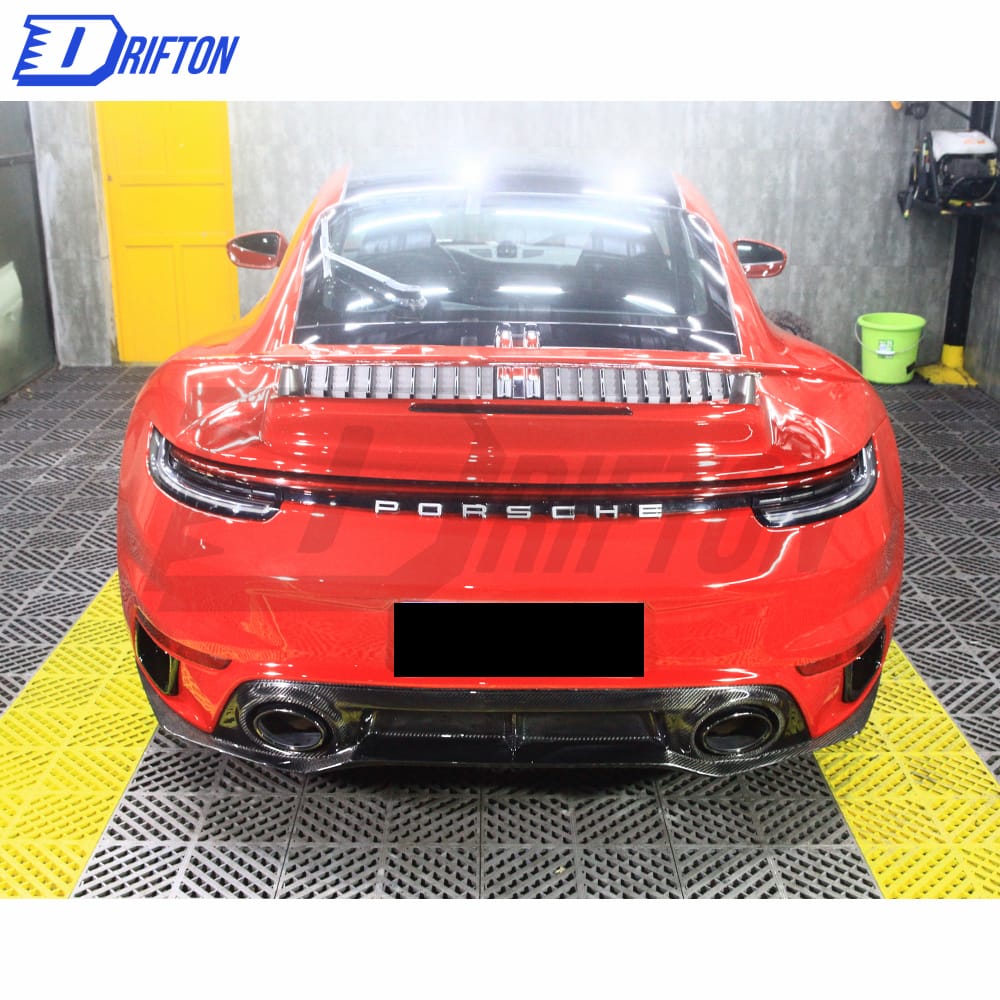 Turbo S Style Primed Dry Carbon Fiber Rear Bumper For Porsche 911 992 2019-2023