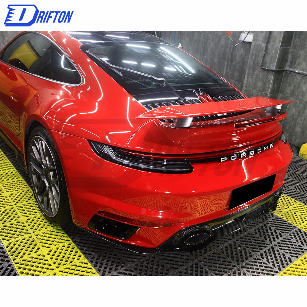 Turbo S Style Primed Dry Carbon Fiber Rear Bumper For Porsche 911 992 2019-2023