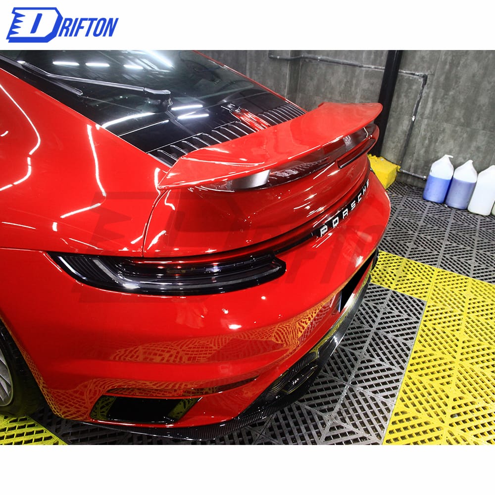 Turbo S Style Primed Dry Carbon Fiber Rear Bumper For Porsche 911 992 2019-2023