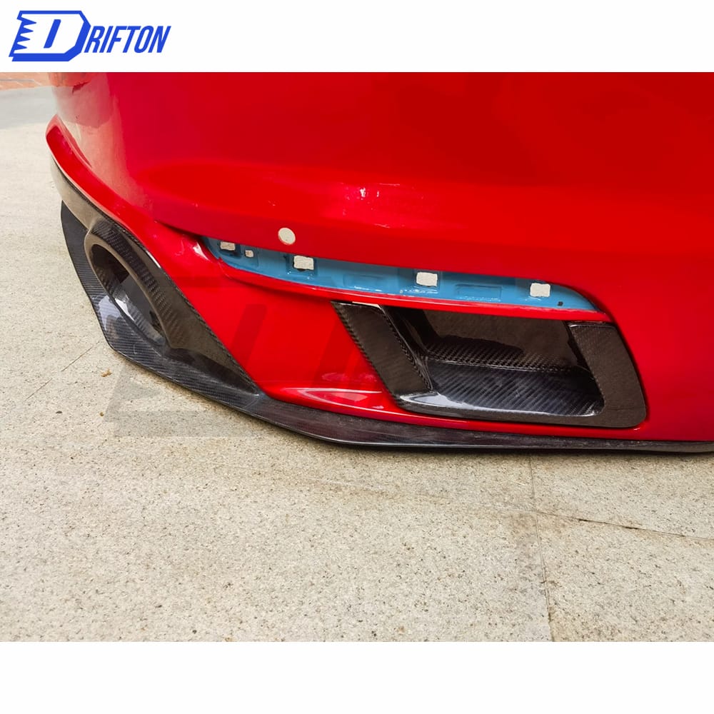 Turbo S Style Primed Dry Carbon Fiber Rear Bumper For Porsche 911 992 2019-2023