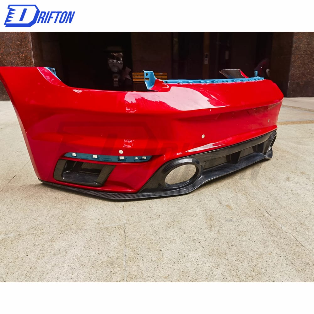 Turbo S Style Primed Dry Carbon Fiber Rear Bumper For Porsche 911 992 2019-2023