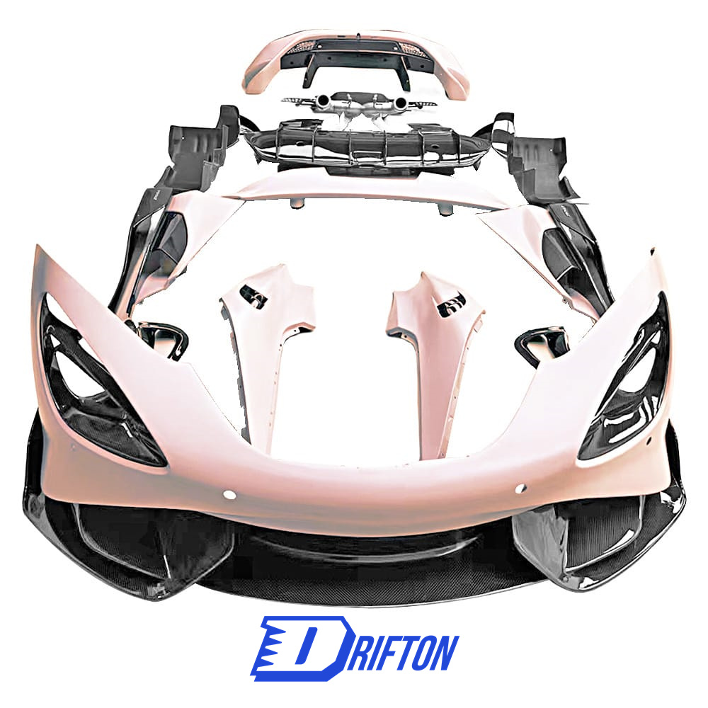 765LT Style Dry Carbon Fiber WIth Portion Primer Body Kit For Mclaren 720S
