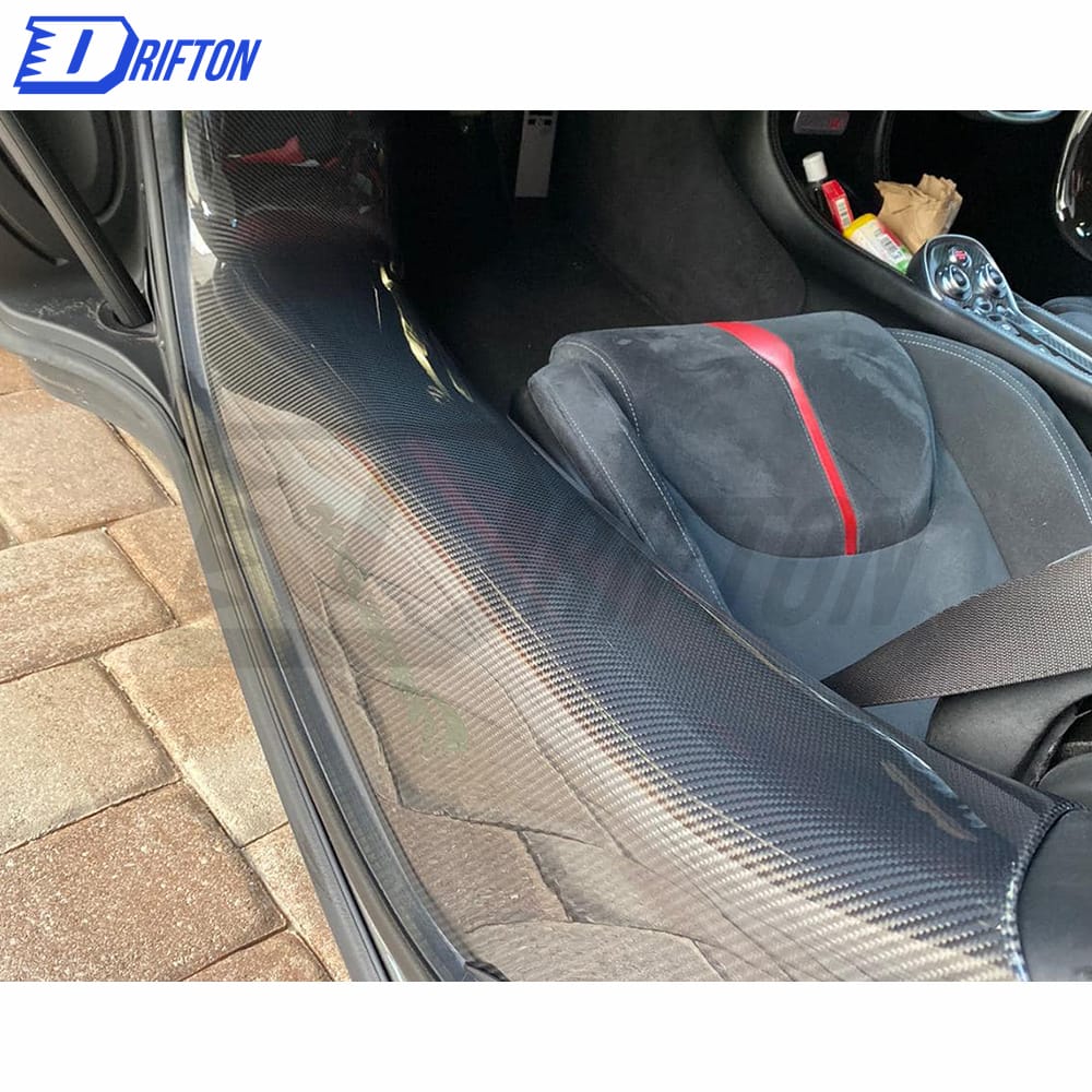 600LT Style Dry Carbon Fiber Door Step Sill Panels For Mclaren 570S 570GT 2015-2020