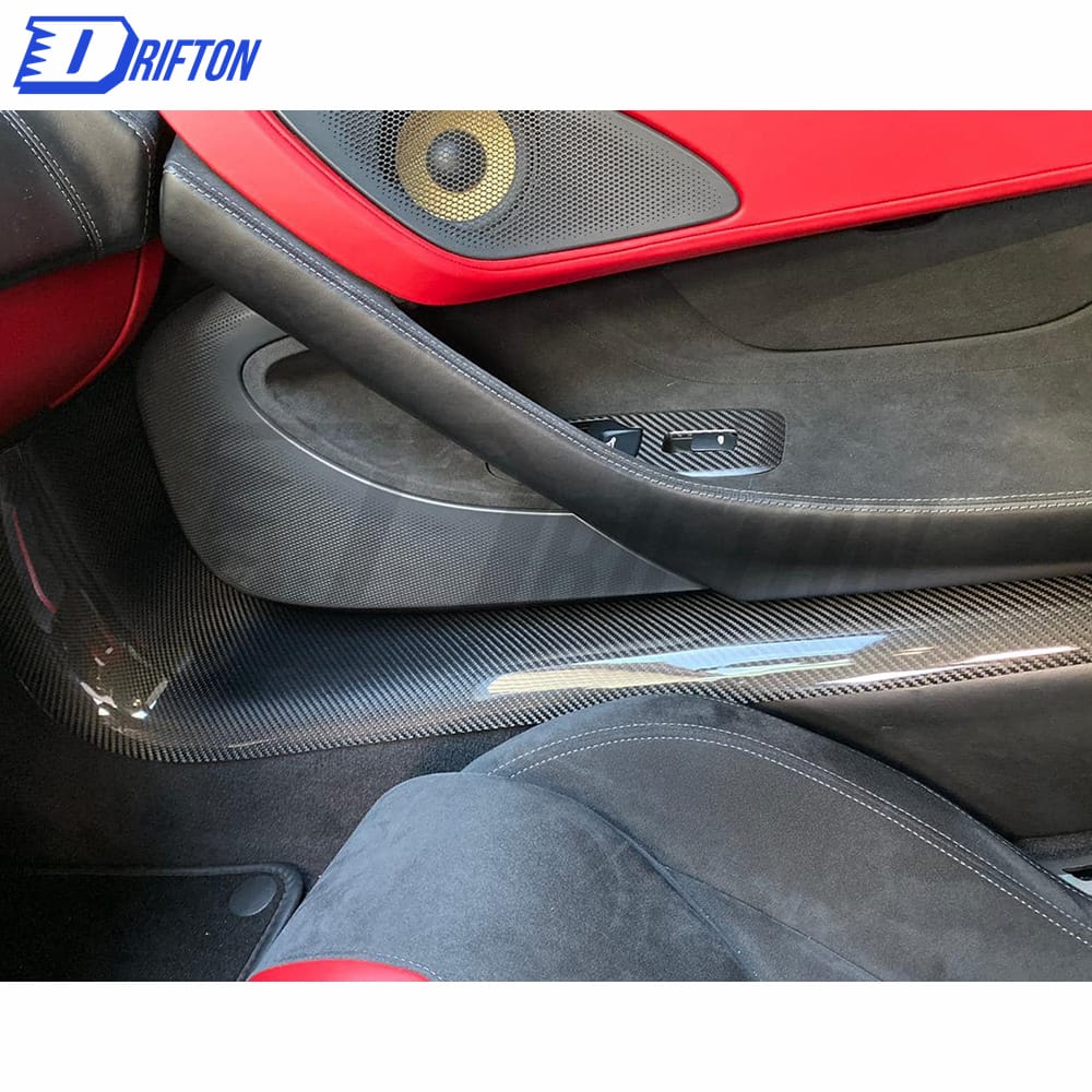 600LT Style Dry Carbon Fiber Door Step Sill Panels For Mclaren 570S 570GT 2015-2020