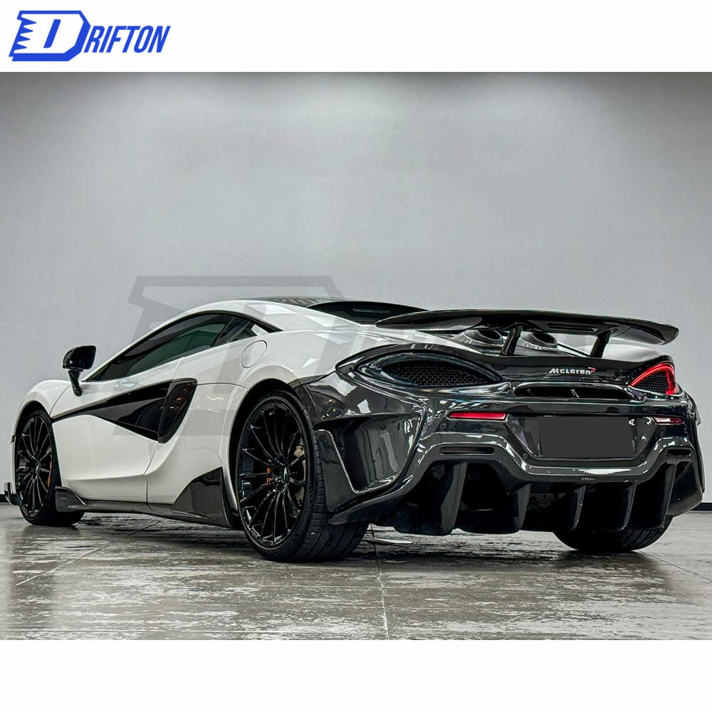 600LT Style Dry Carbon Fiber Rear Engine Hood Cover For Mclaren 570S 2015-2020