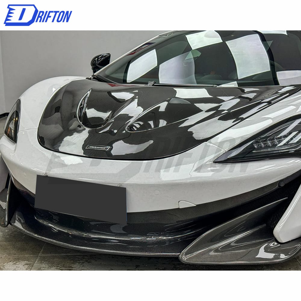 600LT Style Dry Carbon Fiber Rear Engine Hood Cover For Mclaren 570S 2015-2020