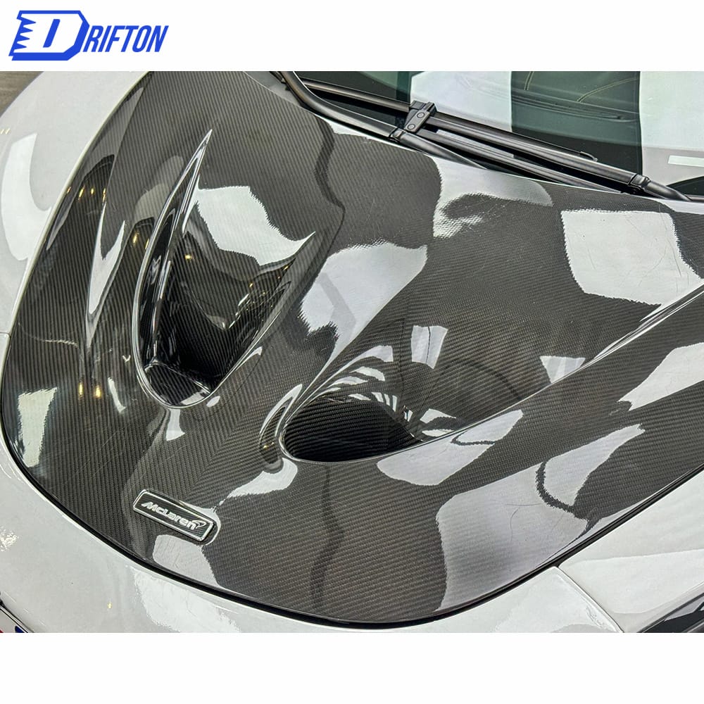 600LT Style Dry Carbon Fiber Rear Engine Hood Cover For Mclaren 570S 2015-2020