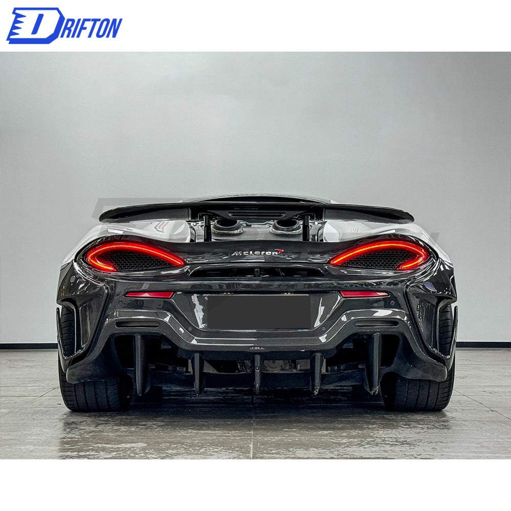 600LT Style Dry Carbon Fiber Rear Engine Hood Cover For Mclaren 570S 2015-2020