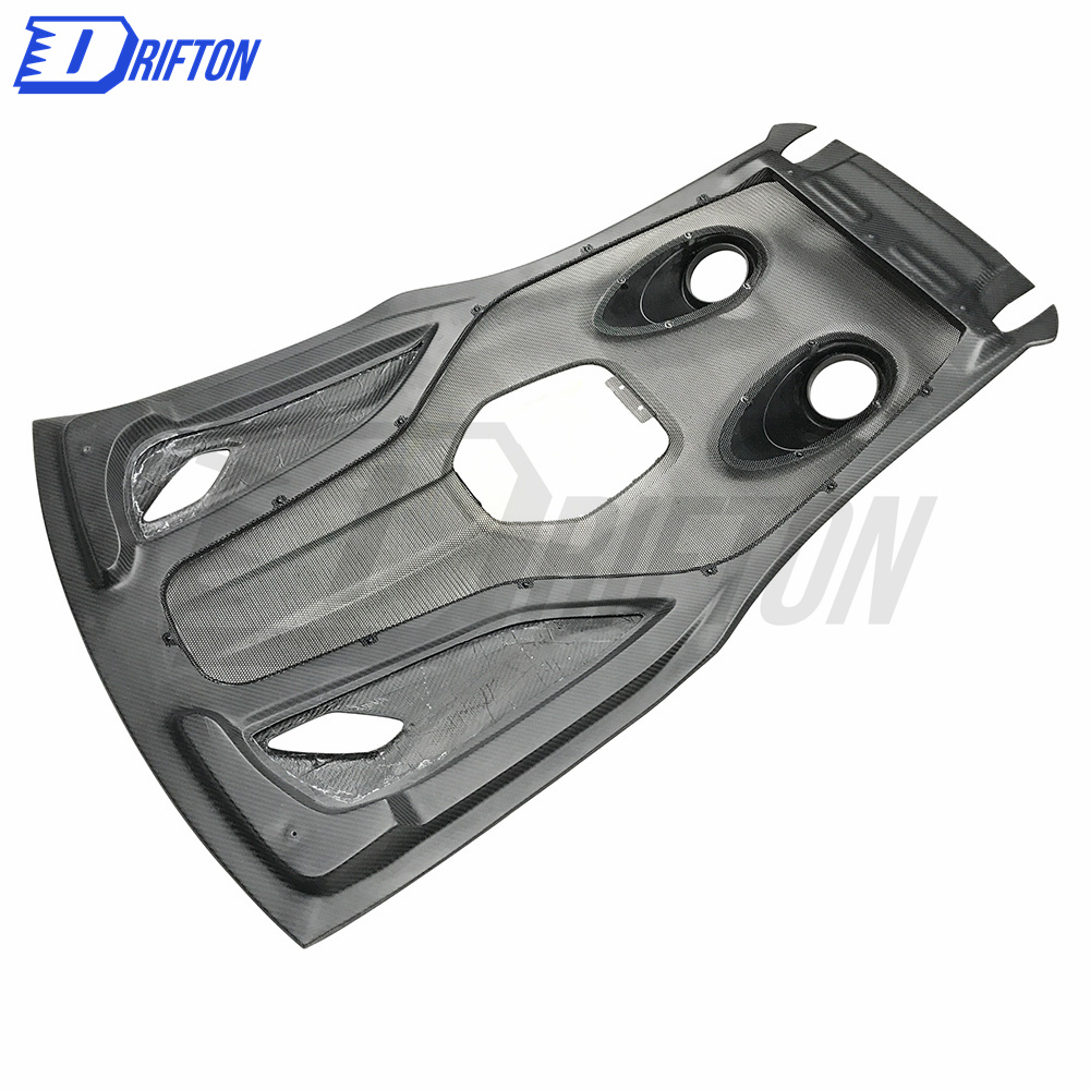 600LT Style Dry Carbon Fiber Rear Engine Hood Cover For Mclaren 570S 2015-2020