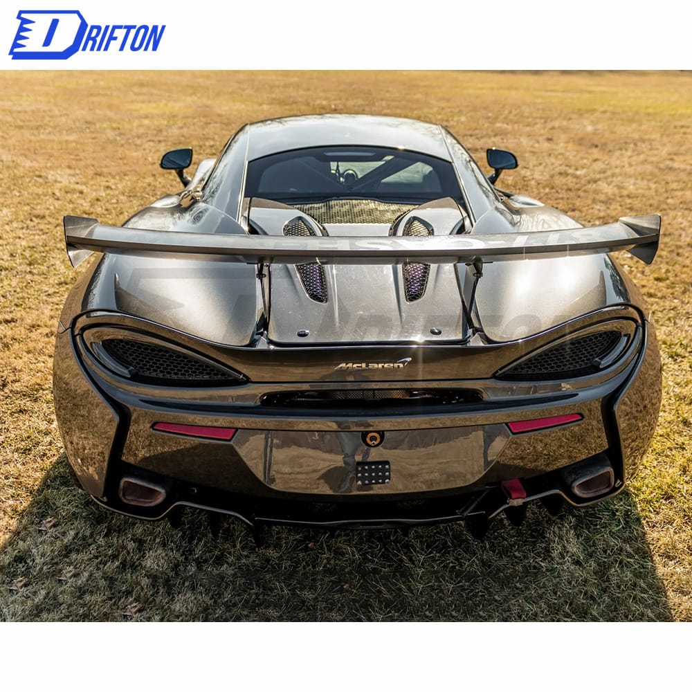 GT4 Style Dry Carbon Fiber Rear Spoiler GT Wing For Mclaren 570S 570GT 2015-2020