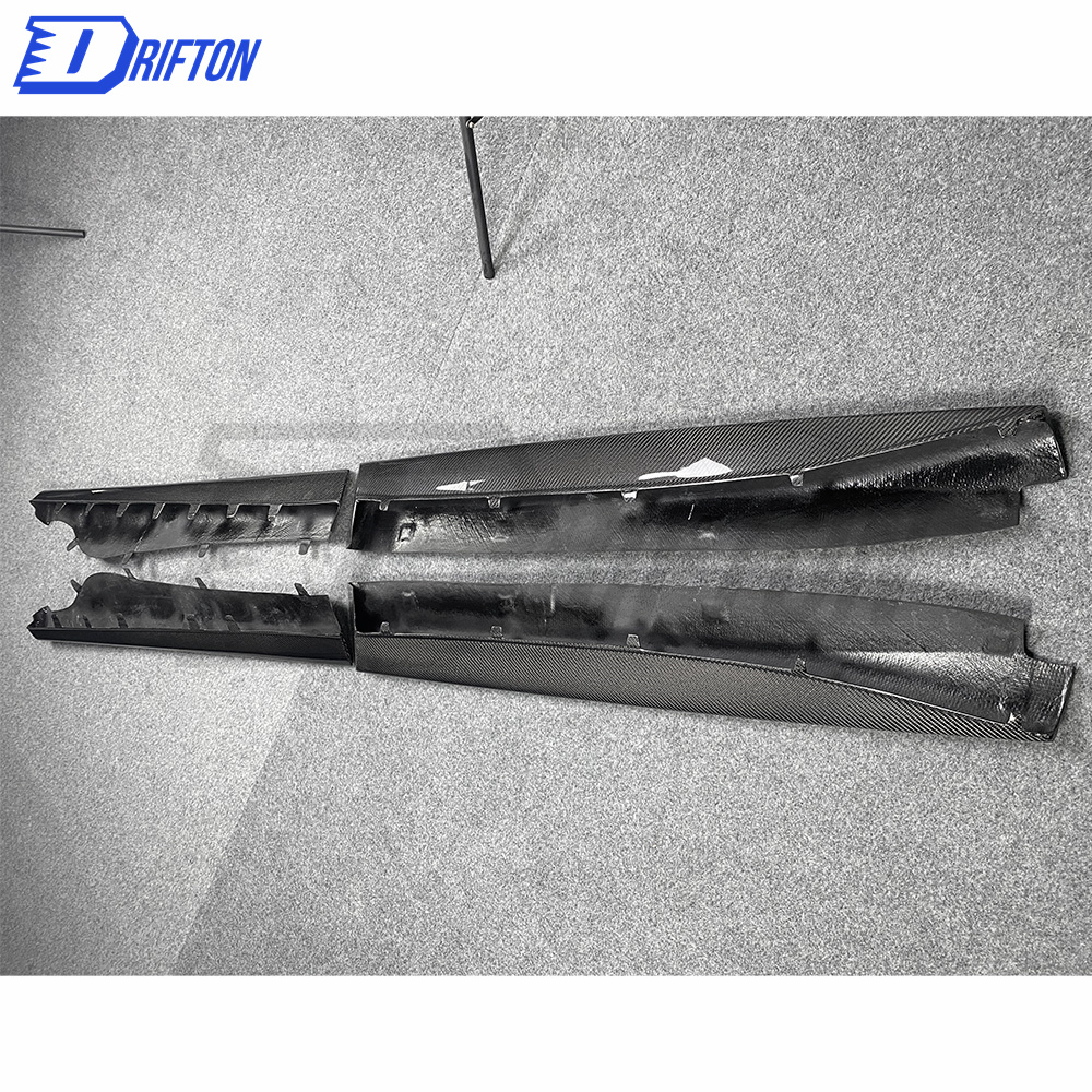 GT4 Style Dry Carbon Fiber Side Skirt For Mclaren 570S 570GT 2015-2020