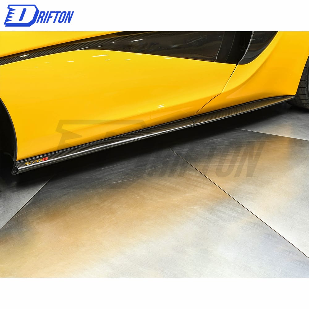 GT4 Style Dry Carbon Fiber Side Skirt For Mclaren 570S 570GT 2015-2020