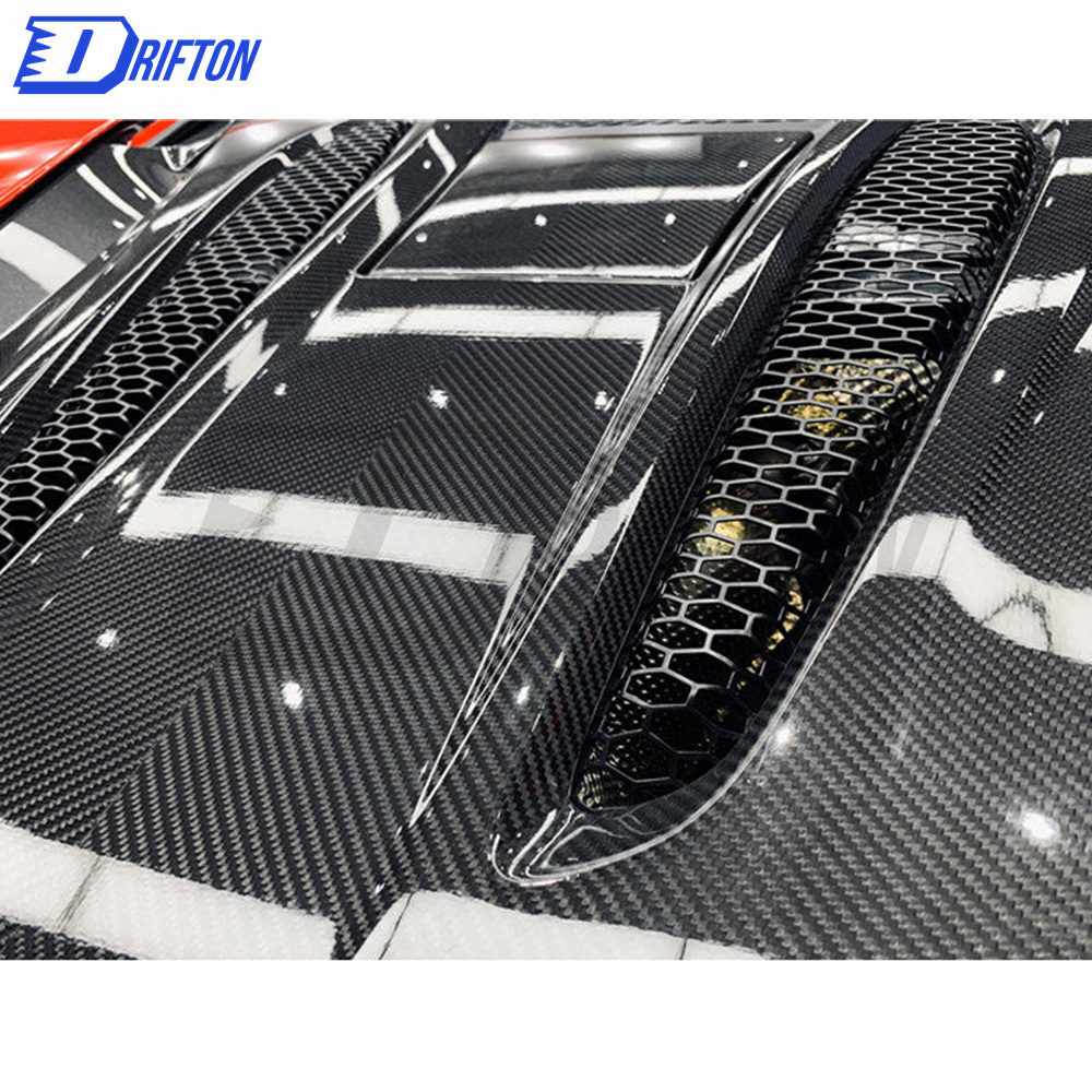 OEM Style Dry Carbon Fiber Rear Engine Hood Cover For Mclaren 570S 2015-2020