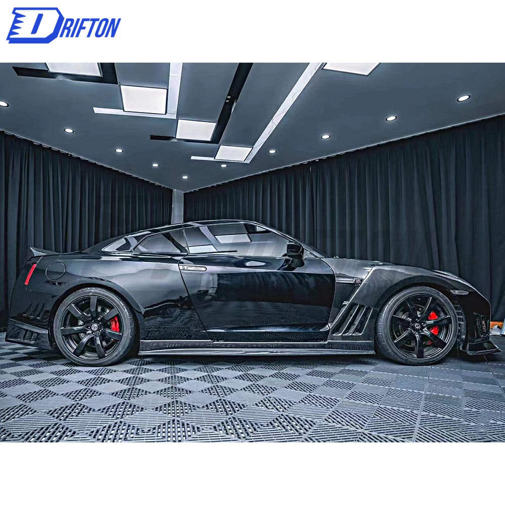 CMST V2 Style Half Carbon Fiber Front Lip For Nissan R35 GTR CMST FRONT BUMPER 2008-2016