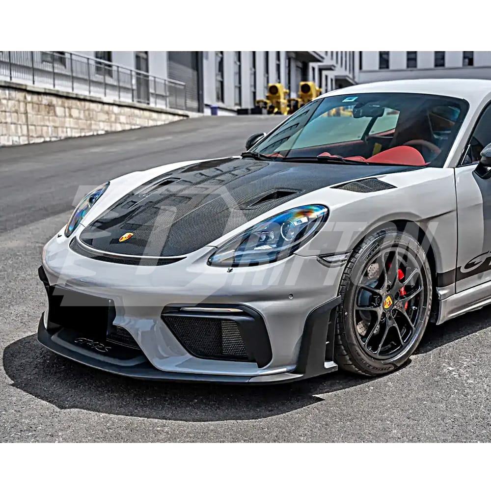 RS Style Carbon Fiber Hood For Porsche 718 Cayman Boxster 2016-2020