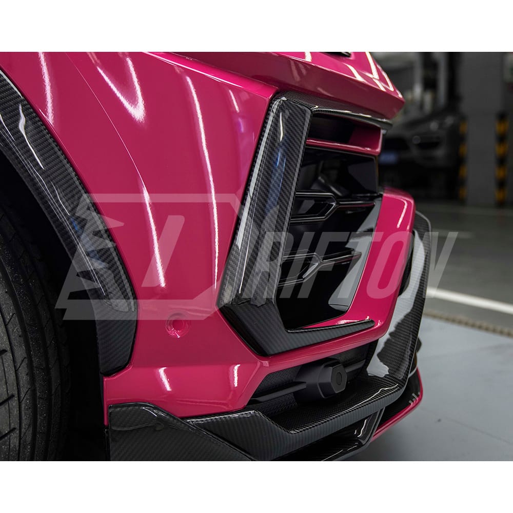 TC Style Dry Carbon Fiber Front Bumper Vent Canard For Lamborghini URUS