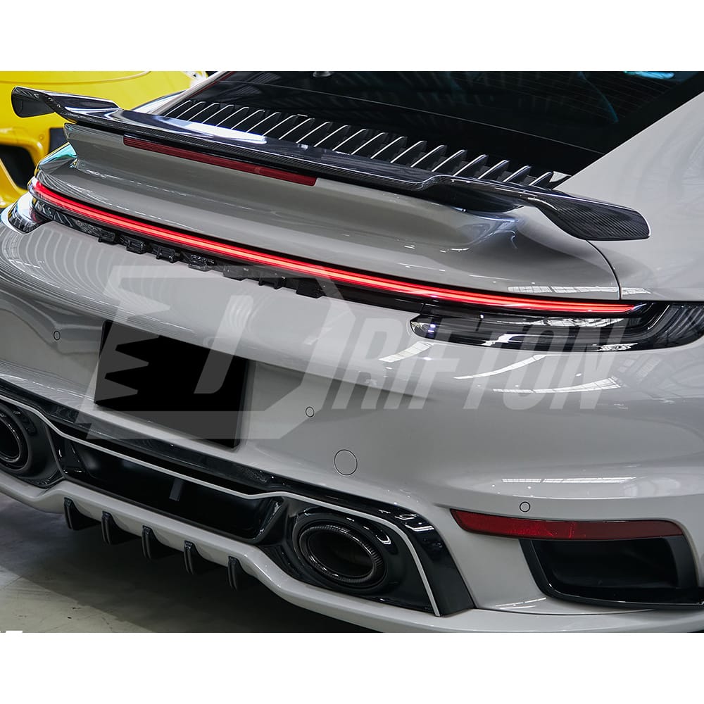 TechArt Style Dry Carbon Fiber Rear Spoiler For Porsche 911 992 Turbo S 2019-2023