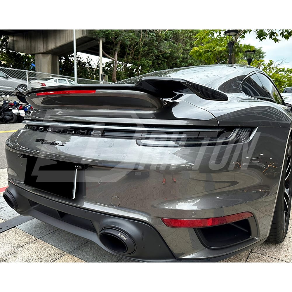 TechArt Style Dry Carbon Fiber Rear Spoiler For Porsche 911 992 Turbo S 2019-2023